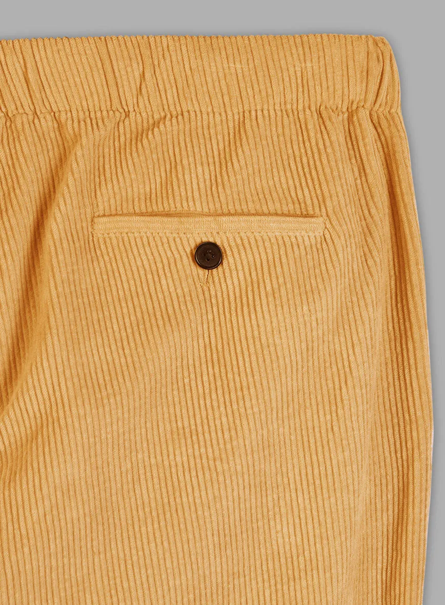 Easy Pants Naples Yellow Corduroy