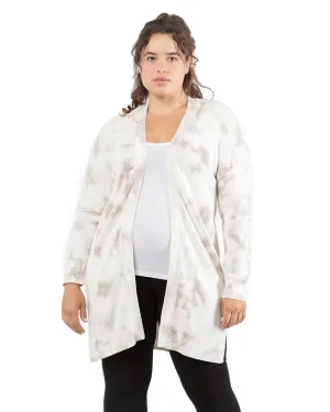 Ellie Tie-Dye Cardigan | Ivory / Light Grey