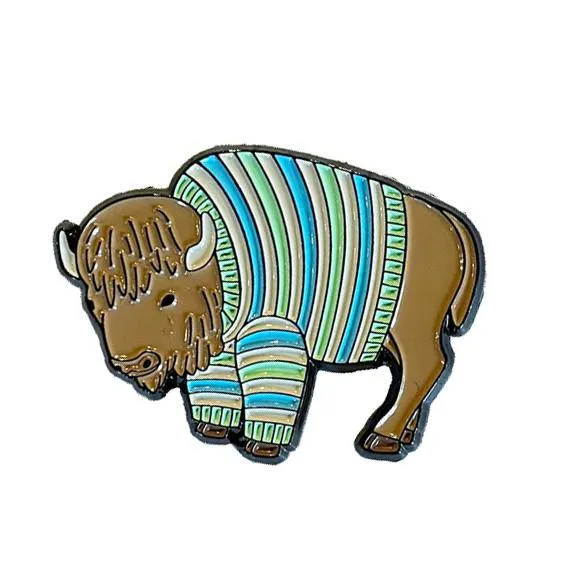 Enamel Pin - Buffalo Sweater by Green Bird Press