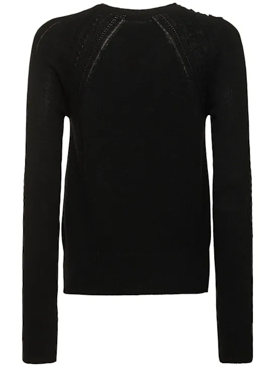 Ermanno Scervino   Embroidered knit crewneck sweater 