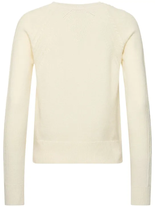 Ermanno Scervino   Embroidered knit crewneck sweater 