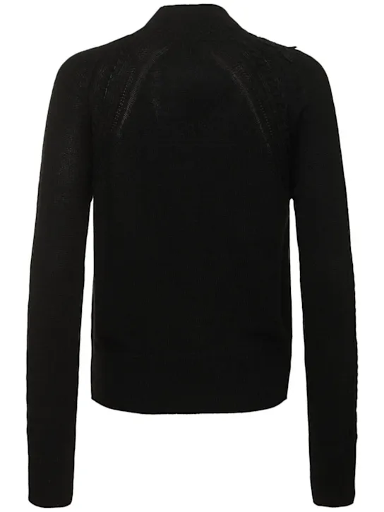 Ermanno Scervino   Embroidered knit t-neck sweater 