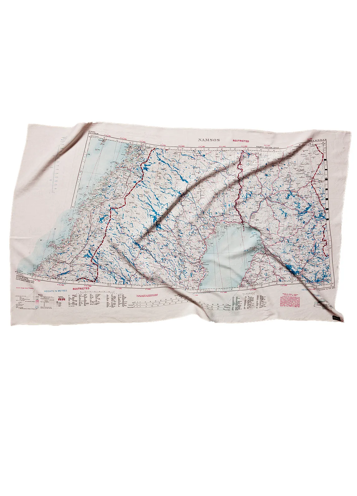 ESCAPE SCARF | Vintage British Army Map | Namsos / Archangels'k