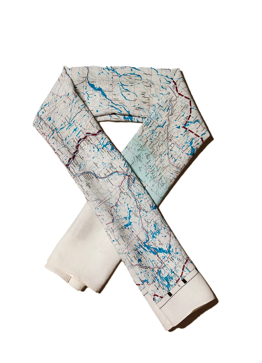 ESCAPE SCARF | Vintage British Army Map | Namsos / Archangels'k