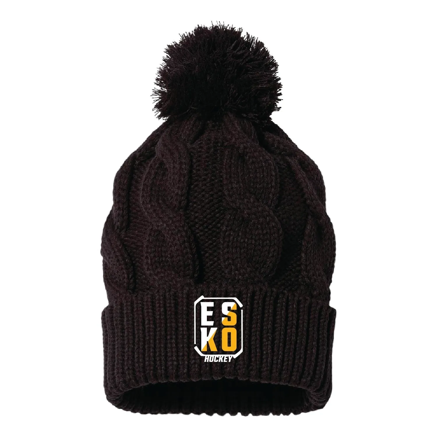 Esko Hockey Chunk Twist Cuffed Beanie