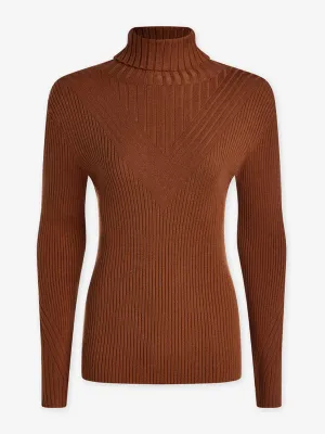 Esme rib roll neck top