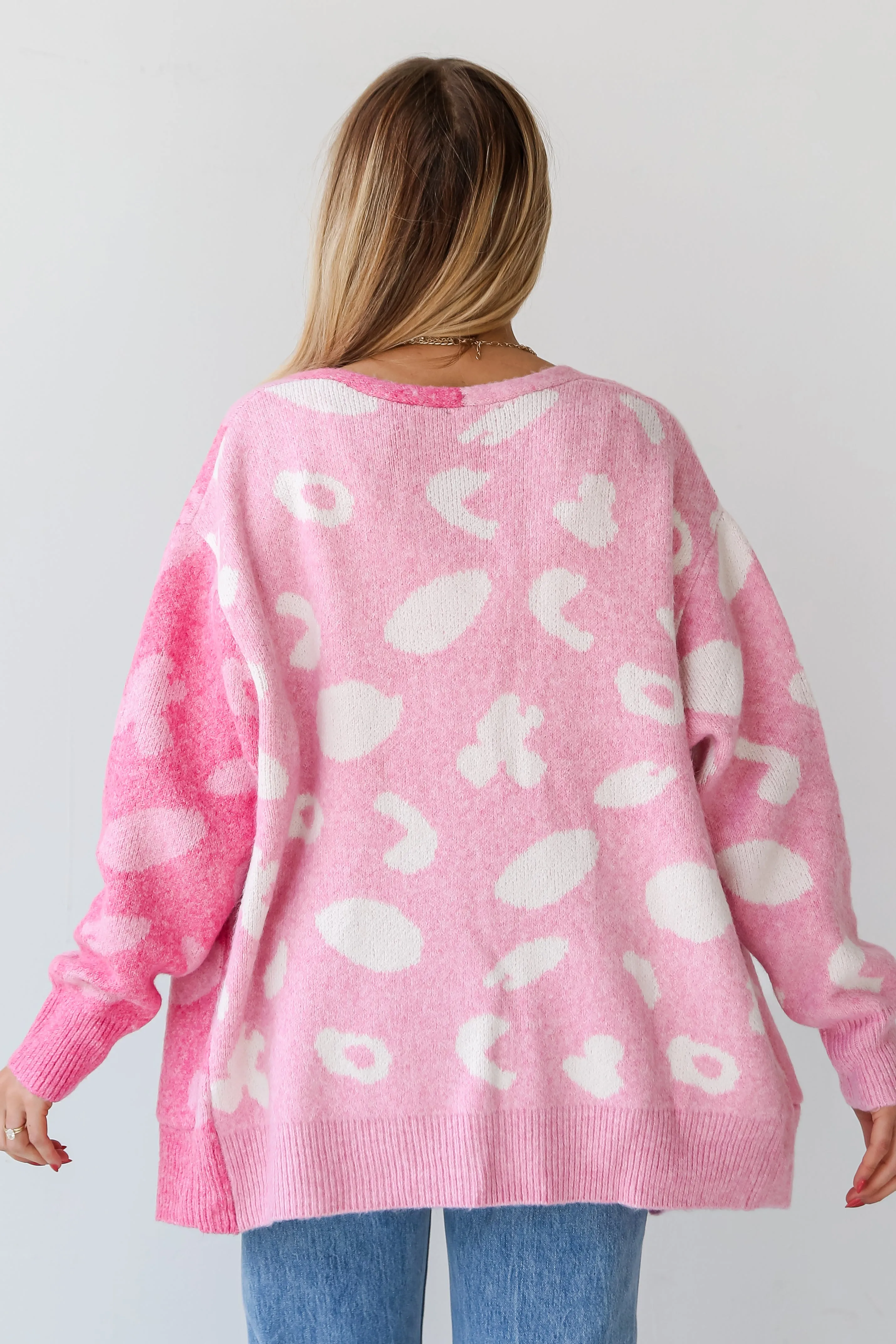 FINAL SALE - Wondrously Cozy Pink Color Block Cardigan