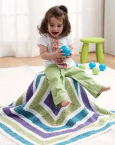 Free 4 Squares Blanket Knit Pattern