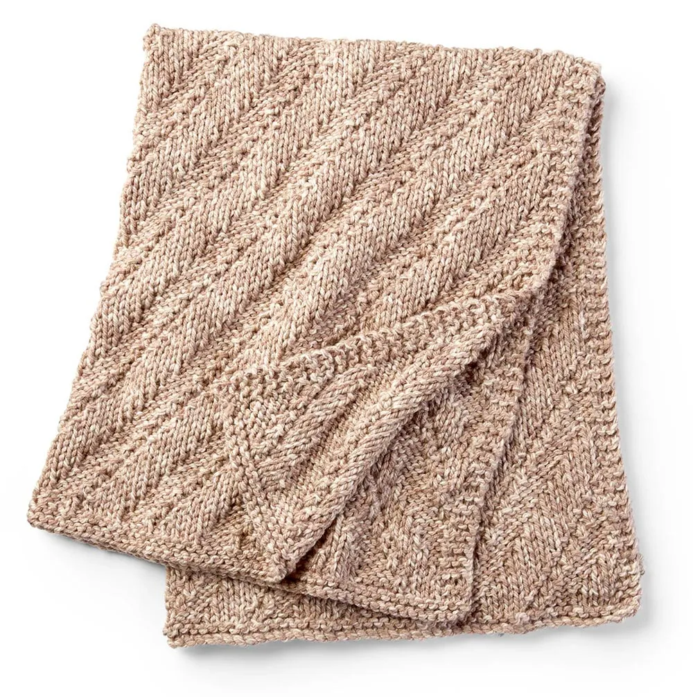 Free Reversible Knit Lap Blanket Pattern