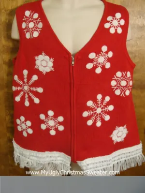 Fun Snowflakes Cute Christmas Sweater Vest