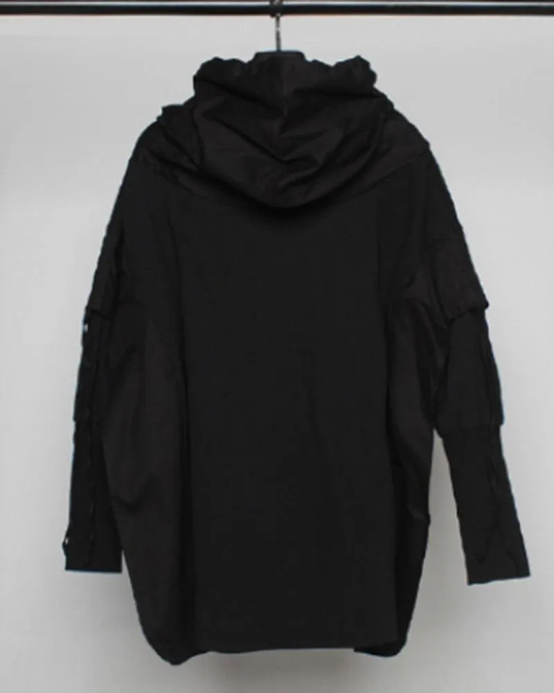 Futuristic Streetwear Ninja Cape Hoodie