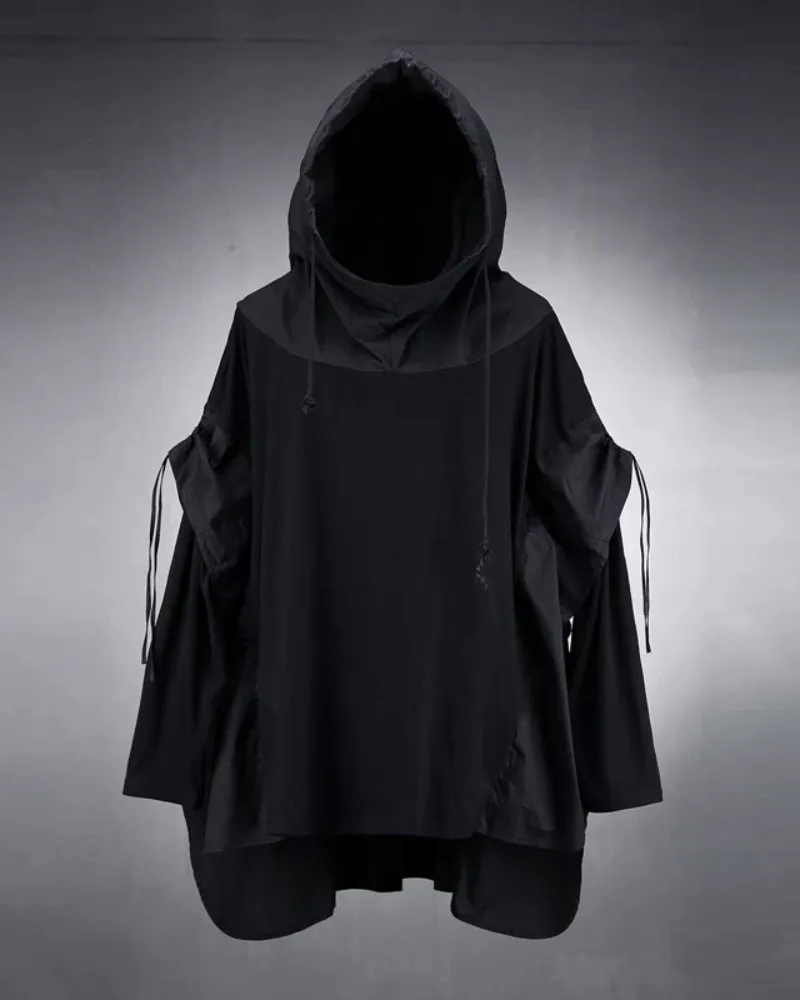 Futuristic Streetwear Ninja Cape Hoodie