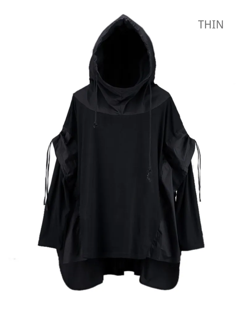 Futuristic Streetwear Ninja Cape Hoodie