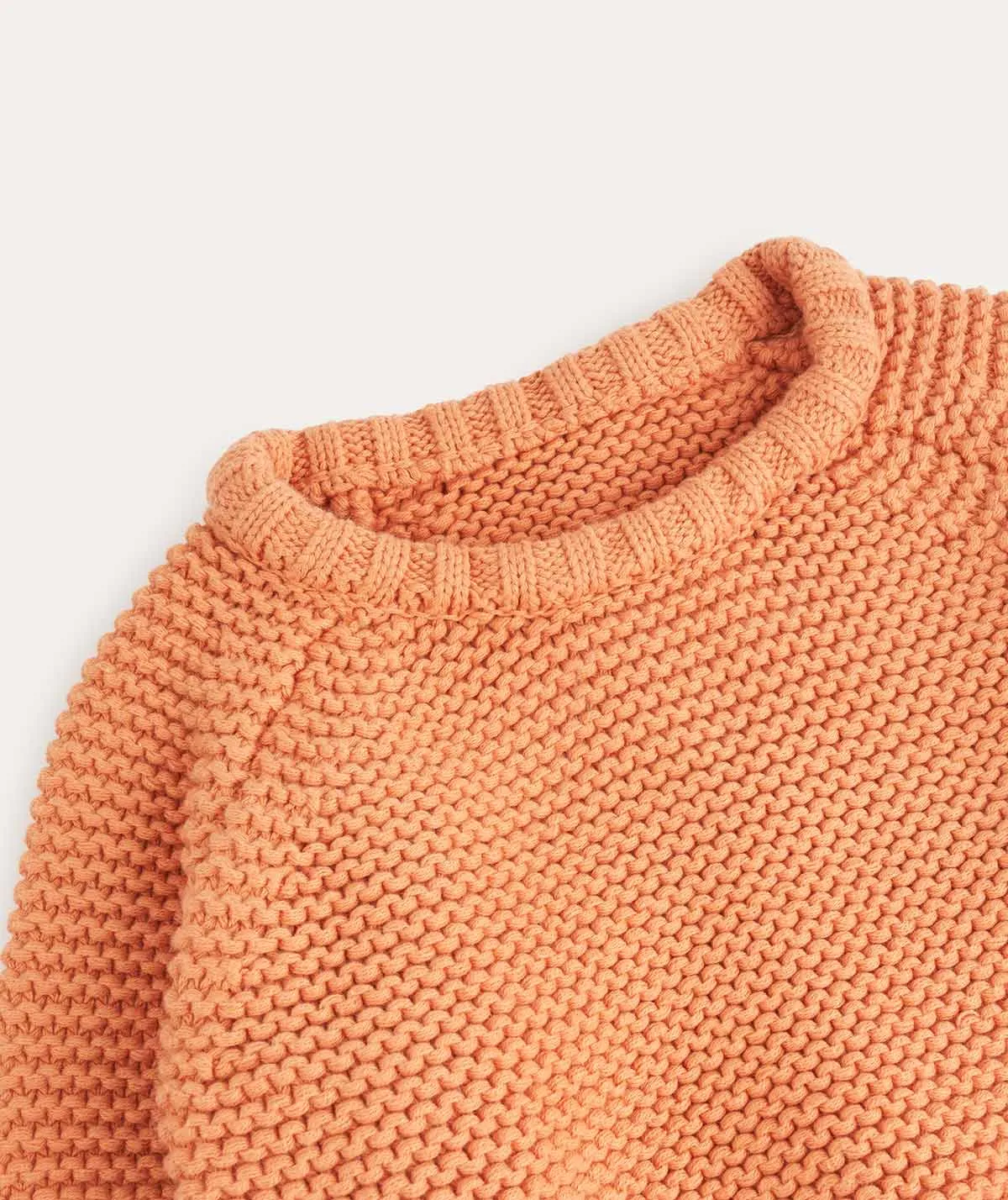 Garter Stitch Jumper - Papaya