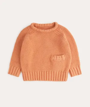 Garter Stitch Jumper - Papaya