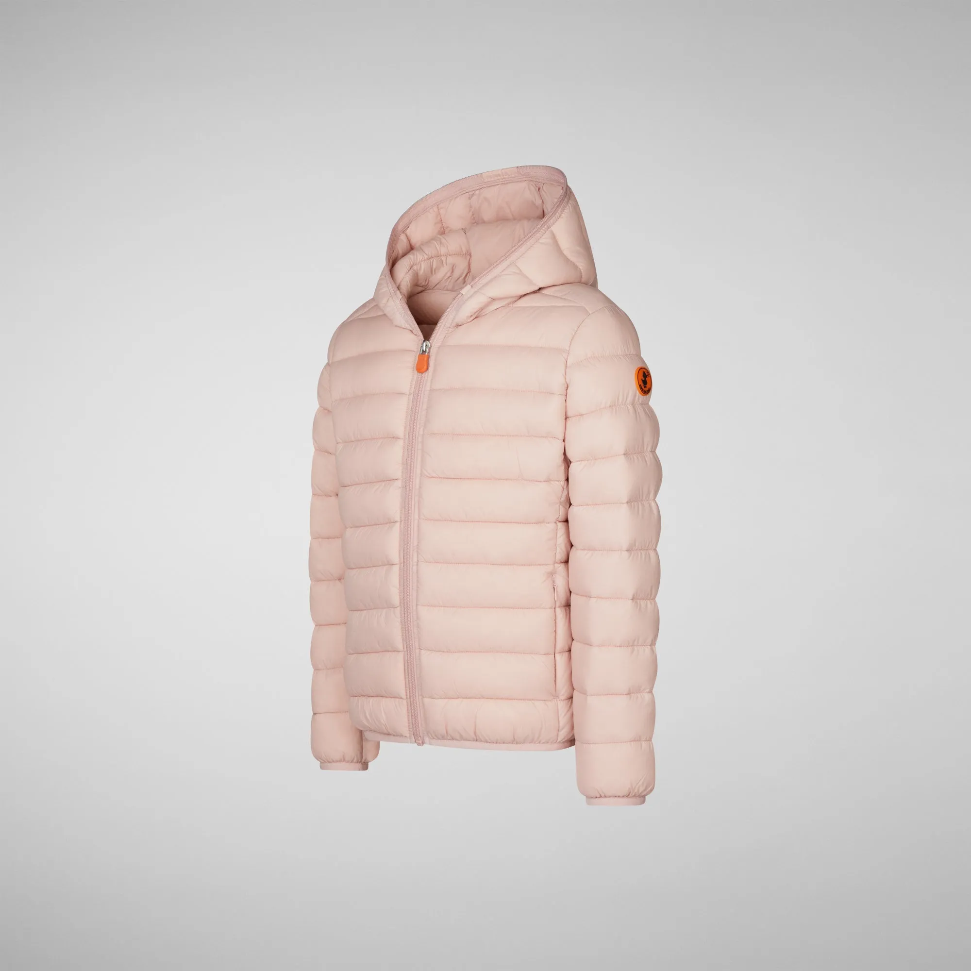 Girls' Lily Hooded Puffer Jacket in Blush Pink