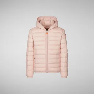 Girls' Lily Hooded Puffer Jacket in Blush Pink