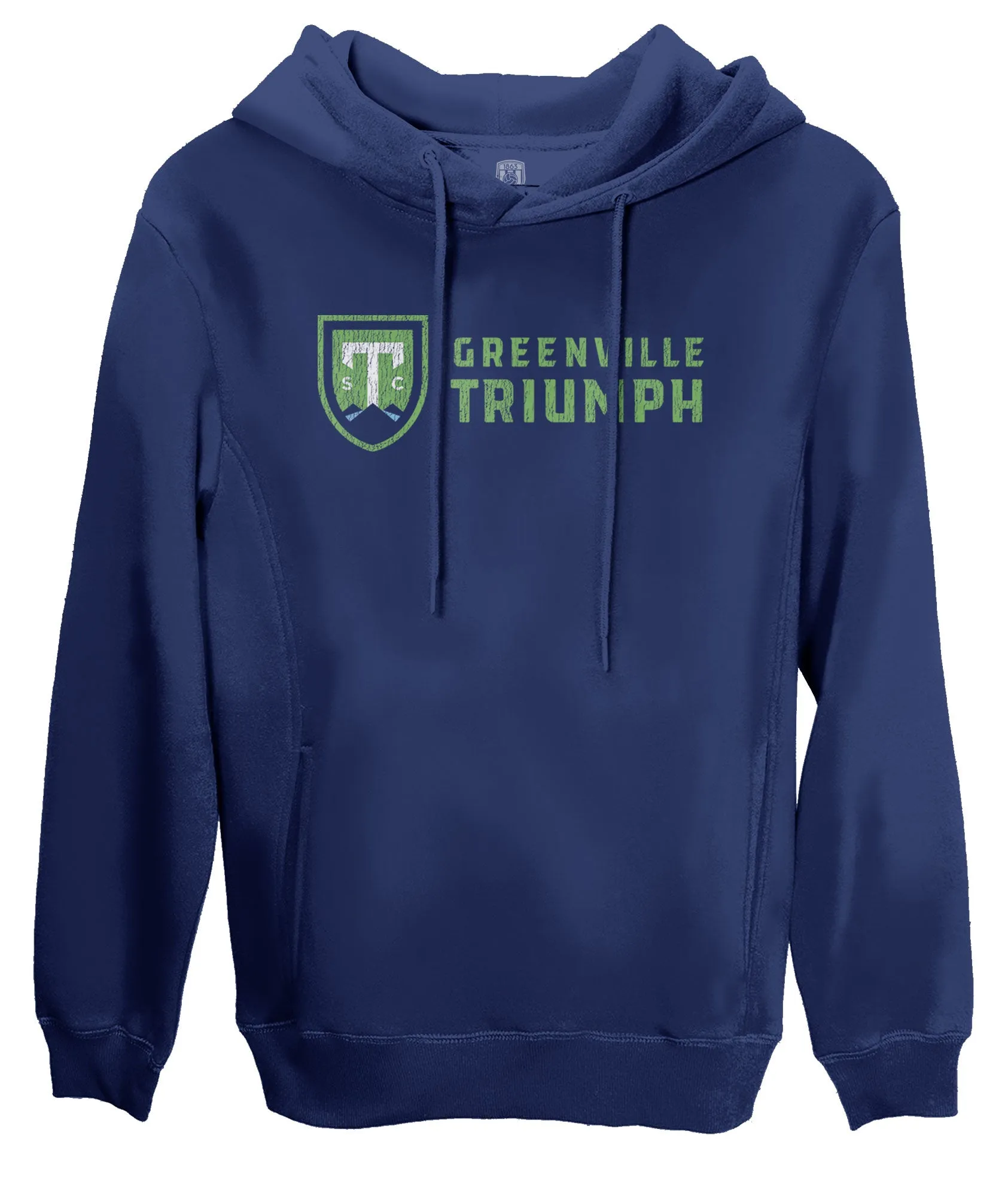 Greenville Triumph SC Club Wordmark Fleece Pullover Hoodie - Navy