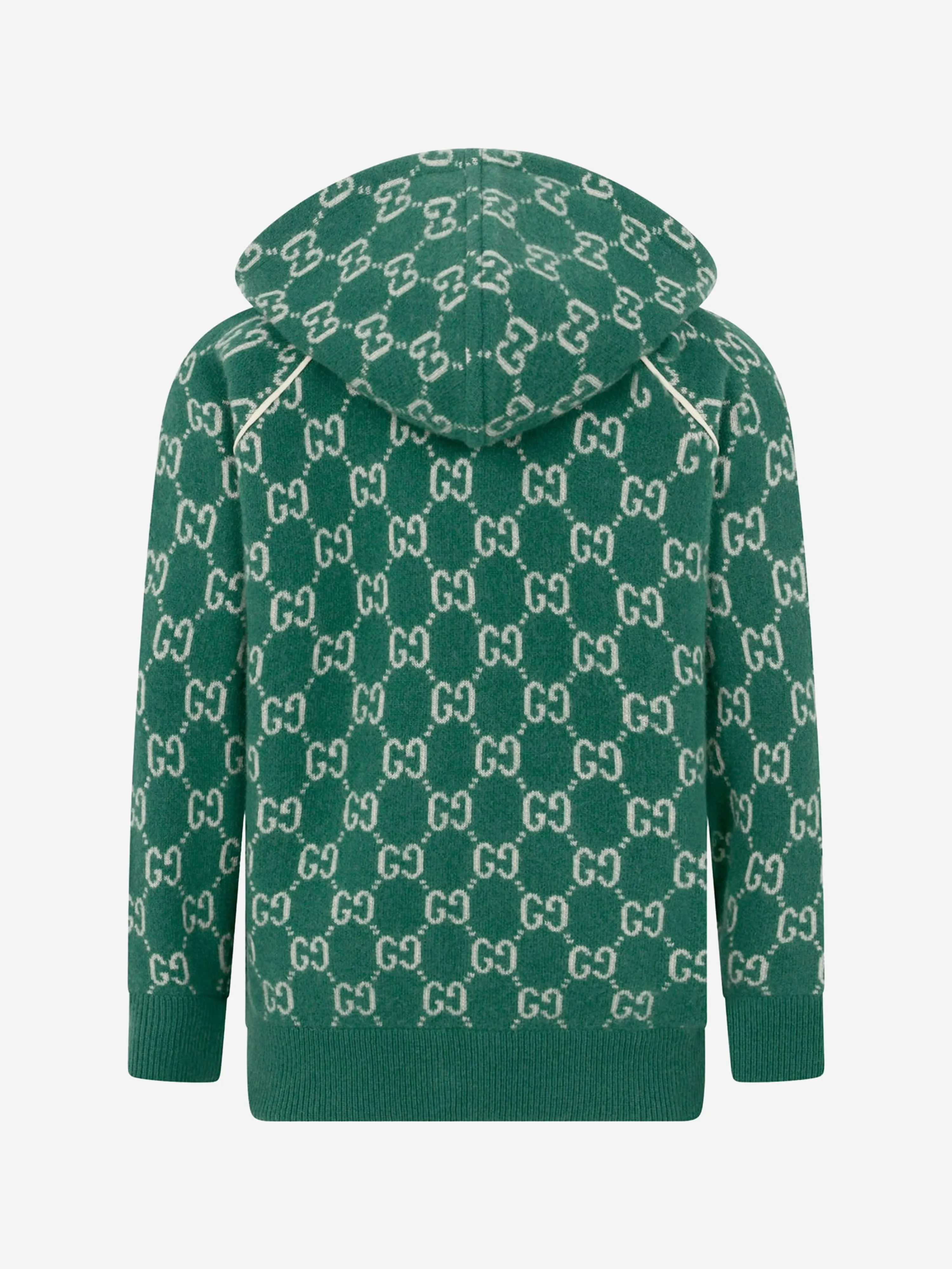 Gucci Boys Wool GG Hooded Zip Up Cardigan