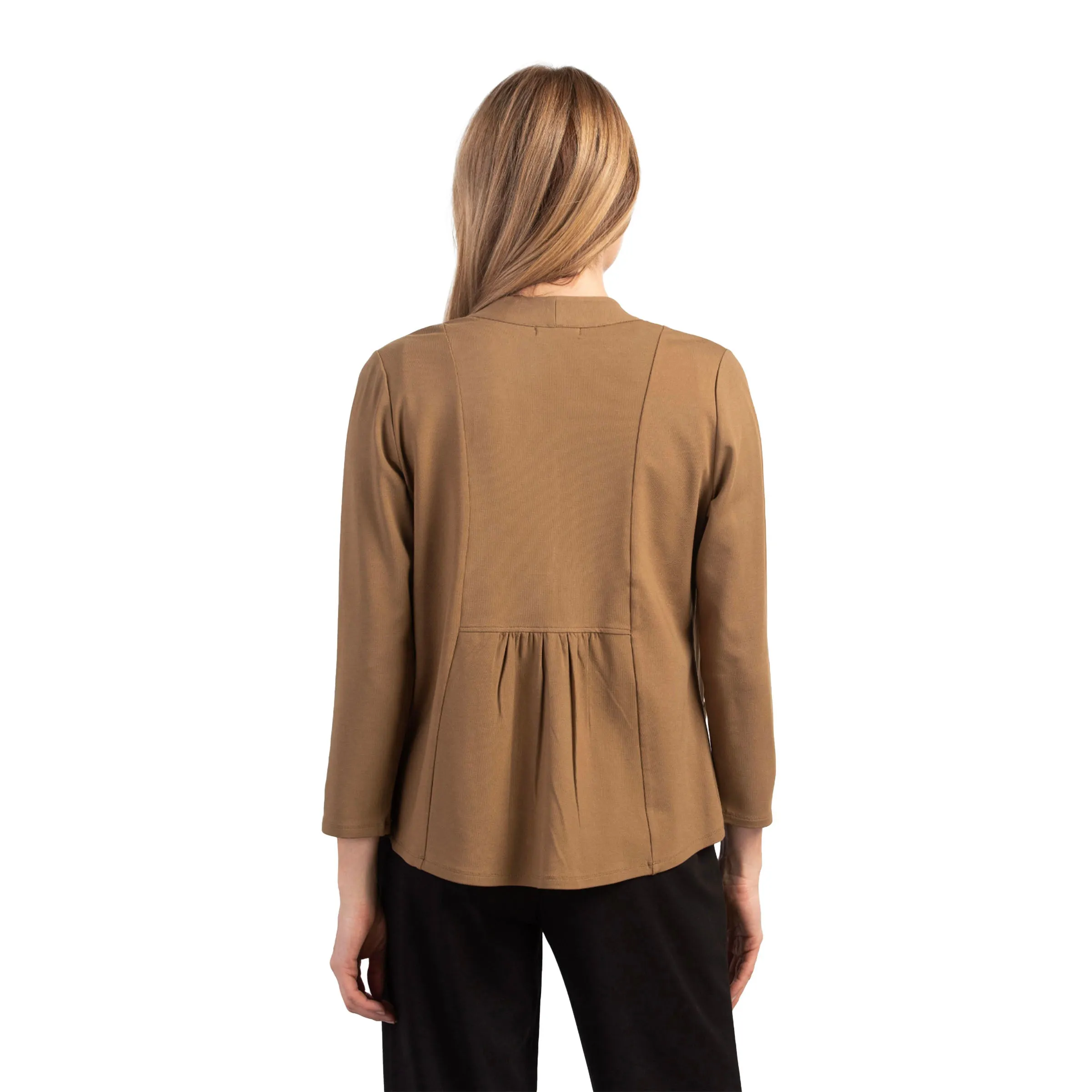 Habitat's  "Travel Core" Short Cardigan in Fawn - 55930-FWN