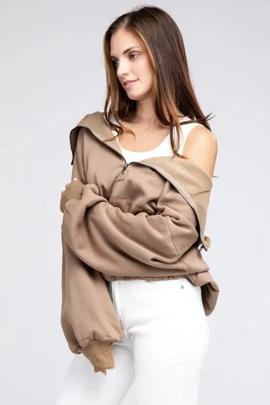 Hannah Elastic Hem Hoodie