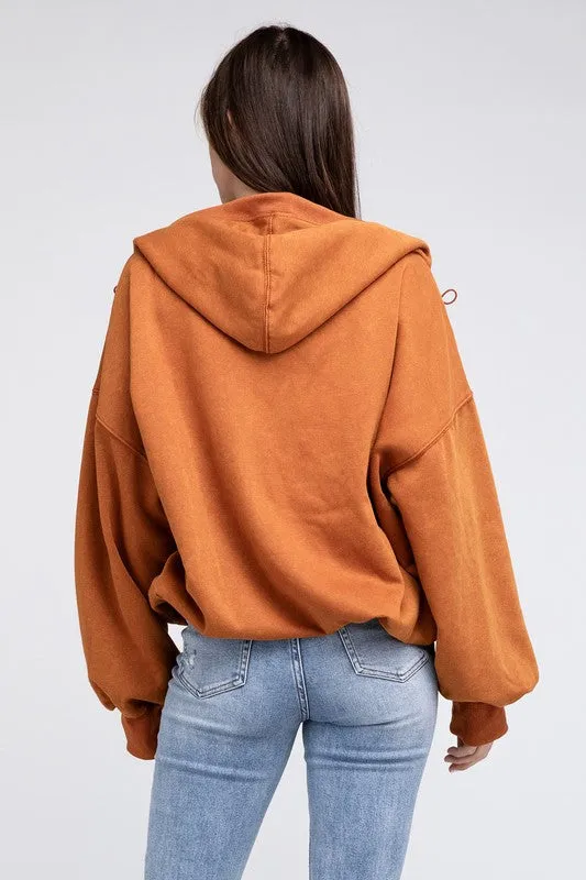 Hannah Elastic Hem Hoodie