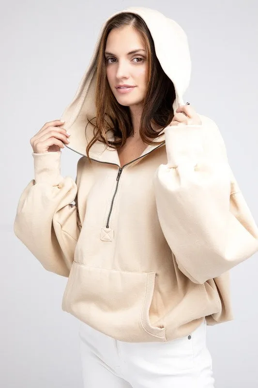 Hannah Elastic Hem Hoodie