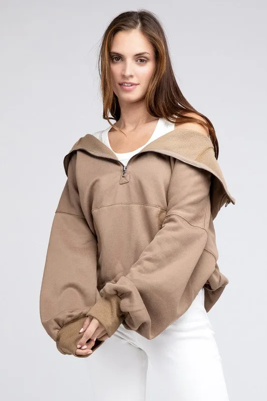 Hannah Elastic Hem Hoodie