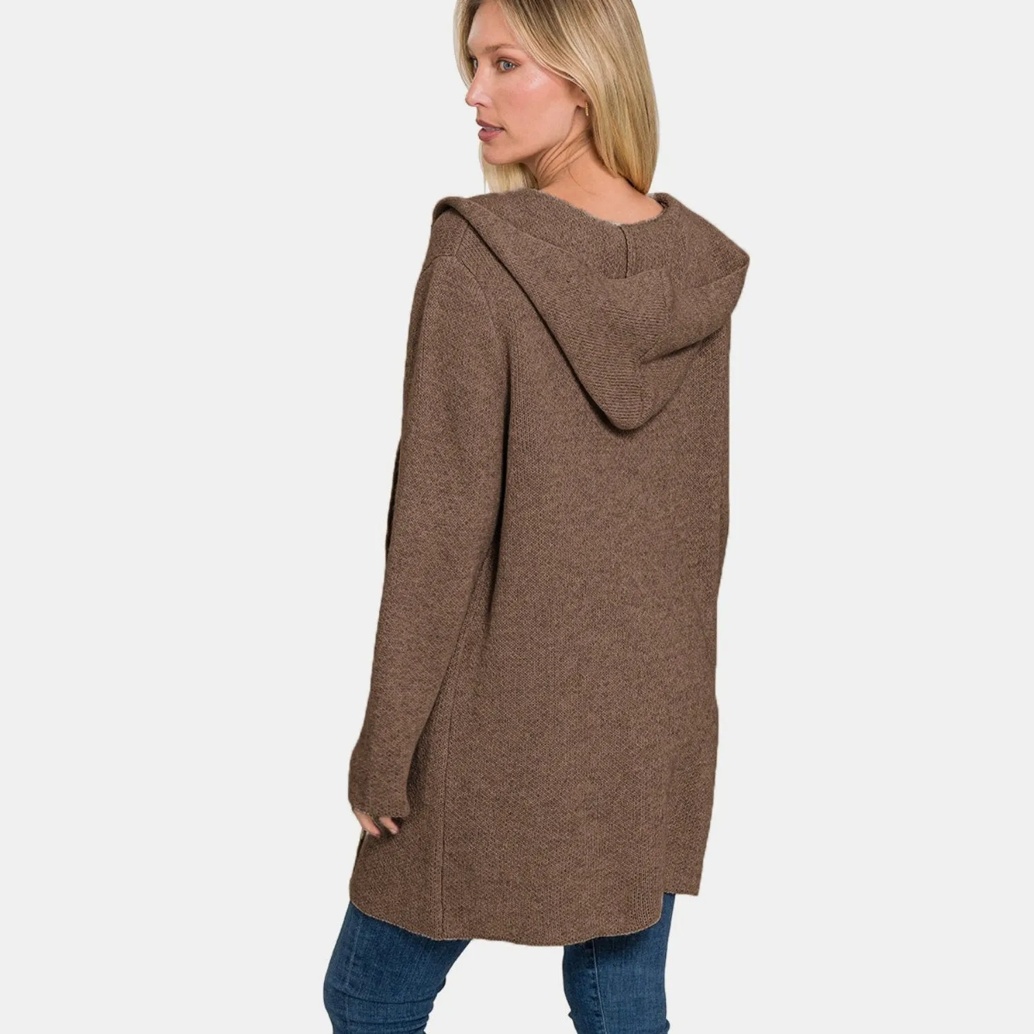 Happiness Is Hooded Sweater Cardigan