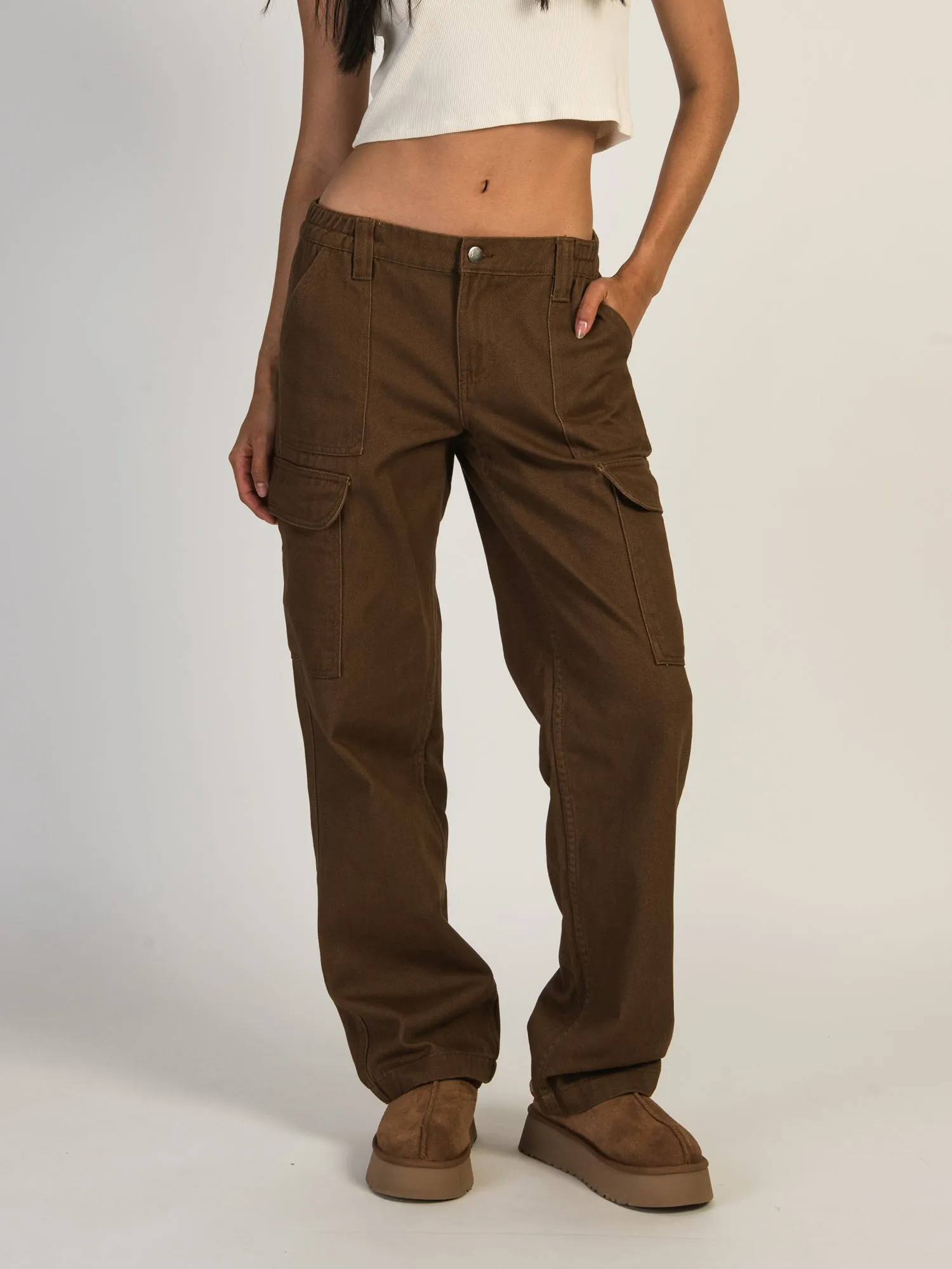 HARLOW CORD CARPENTER PANT - COGNAC