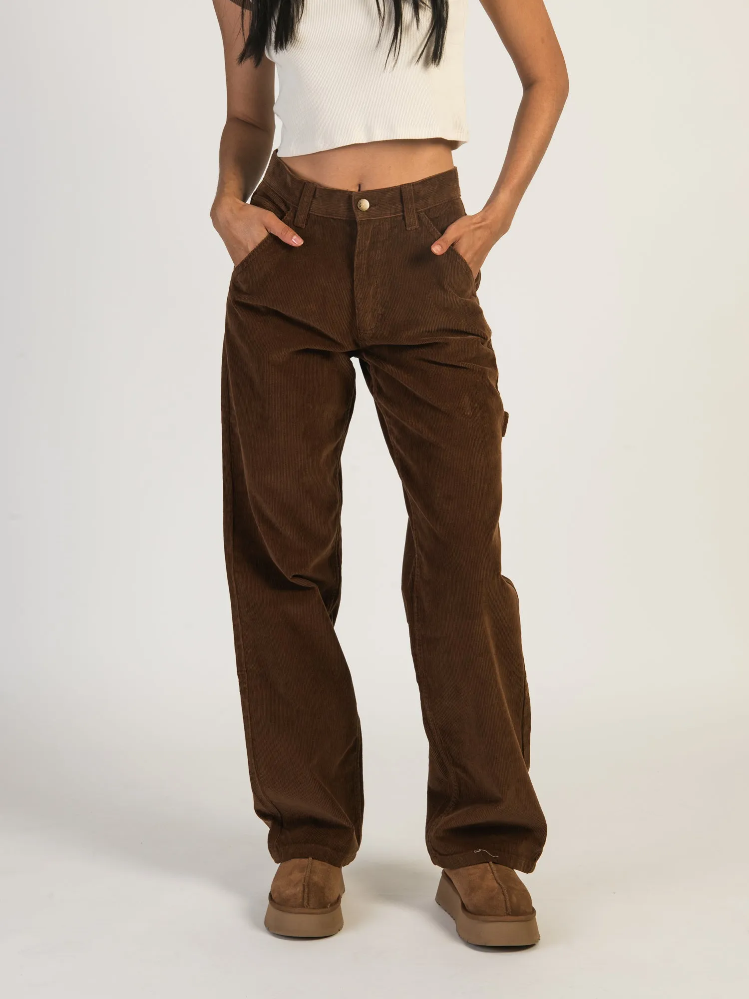 HARLOW CORD CARPENTER PANT - COGNAC