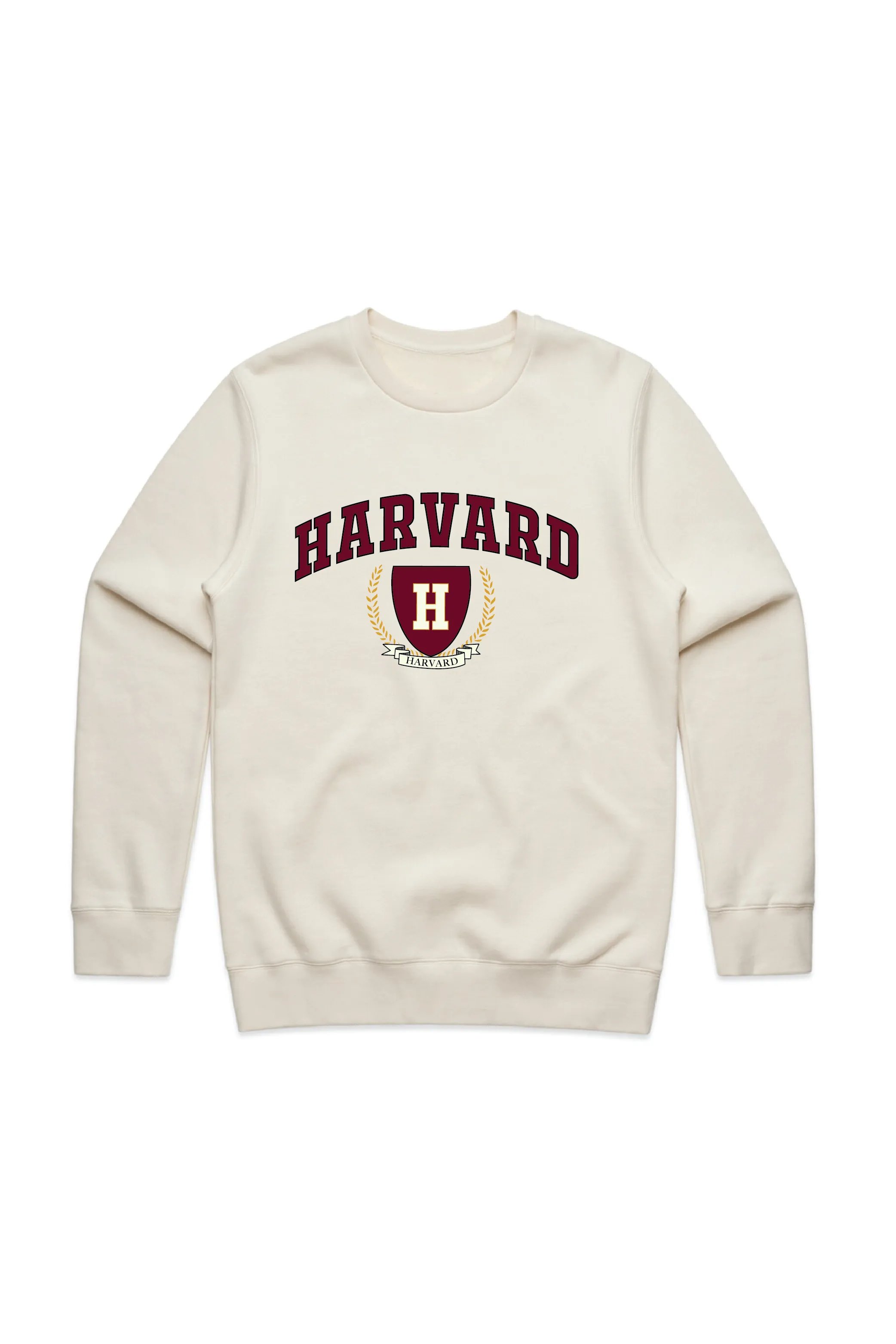 Harvard printed ecru sweater