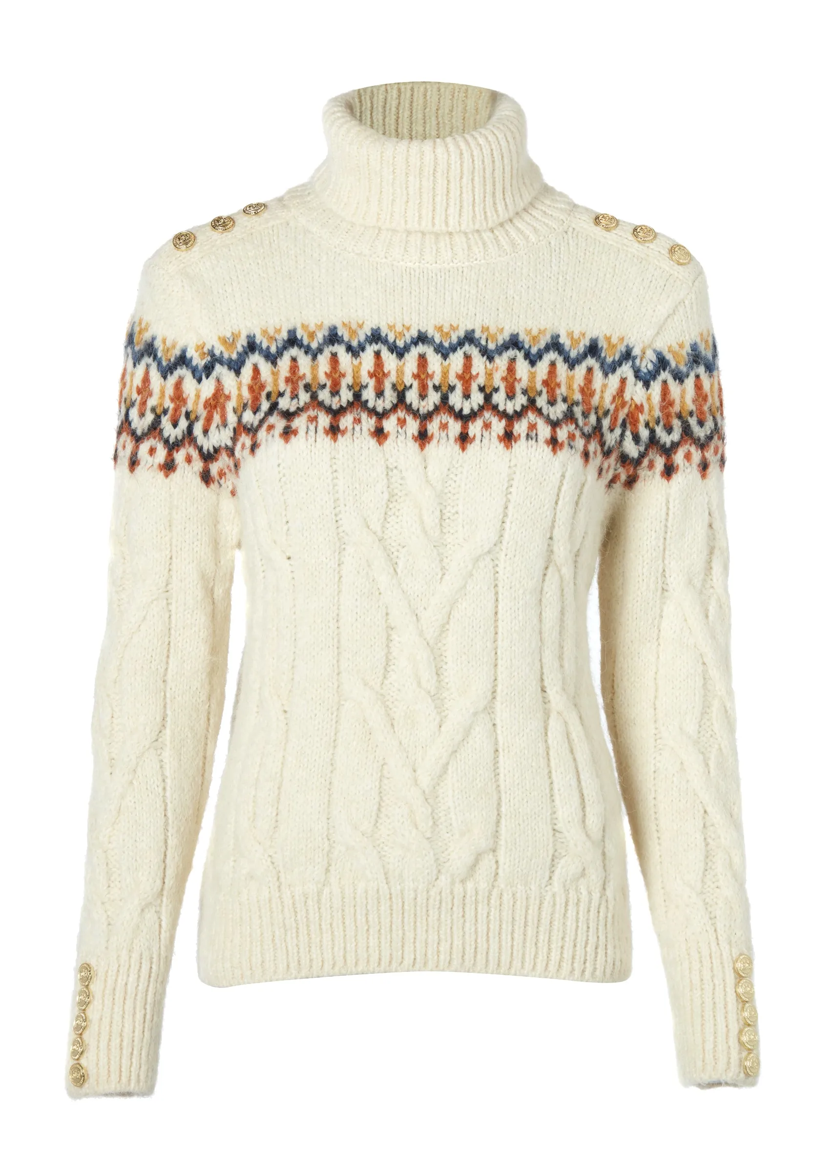 Heritage Cable Fairisle Knit (Cream)