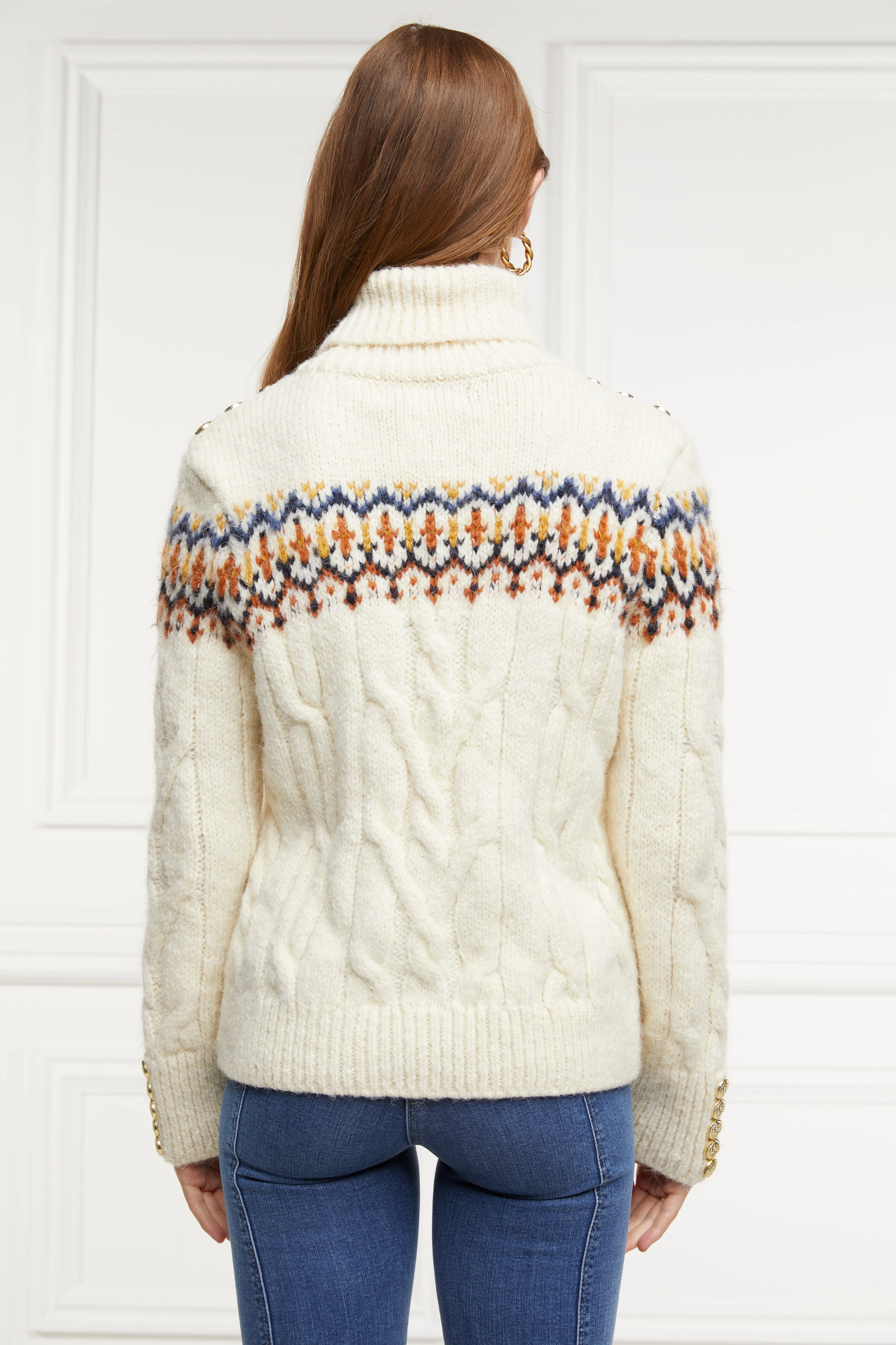 Heritage Cable Fairisle Knit (Cream)