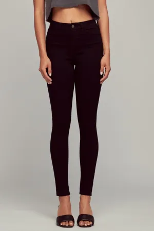 High-Waist Black Stretch Denim Jeans