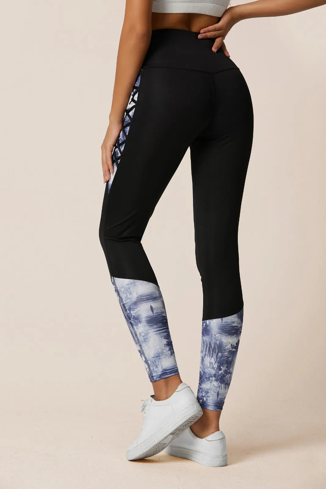 High Waist Breathable Perspiration Printed Leggings