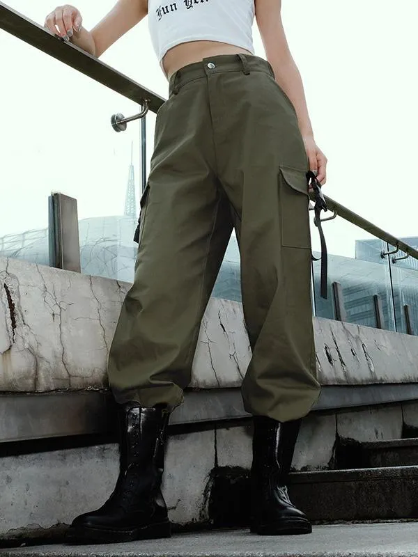 High Waist Cargo Pants For Women