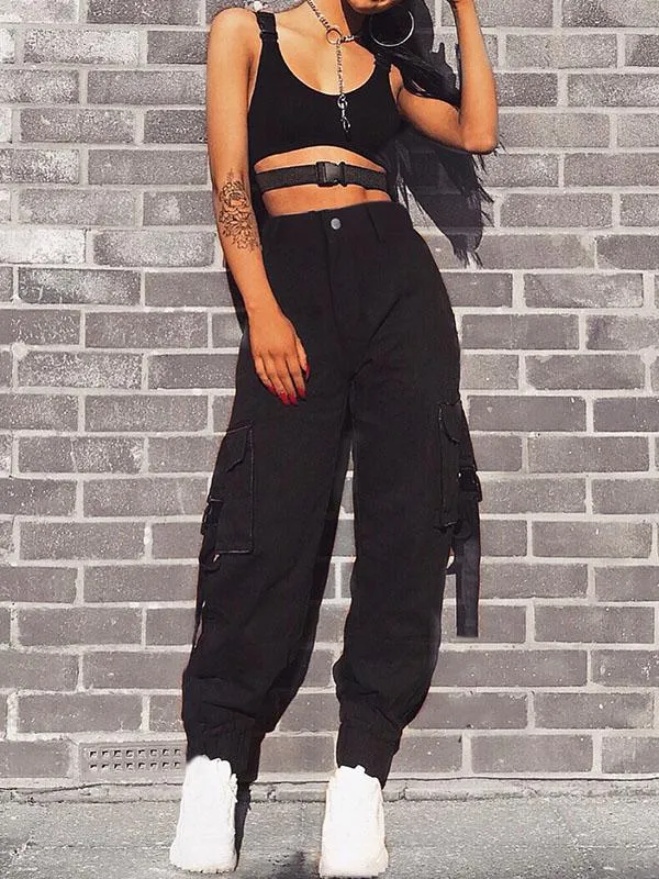 High Waist Cargo Pants For Women