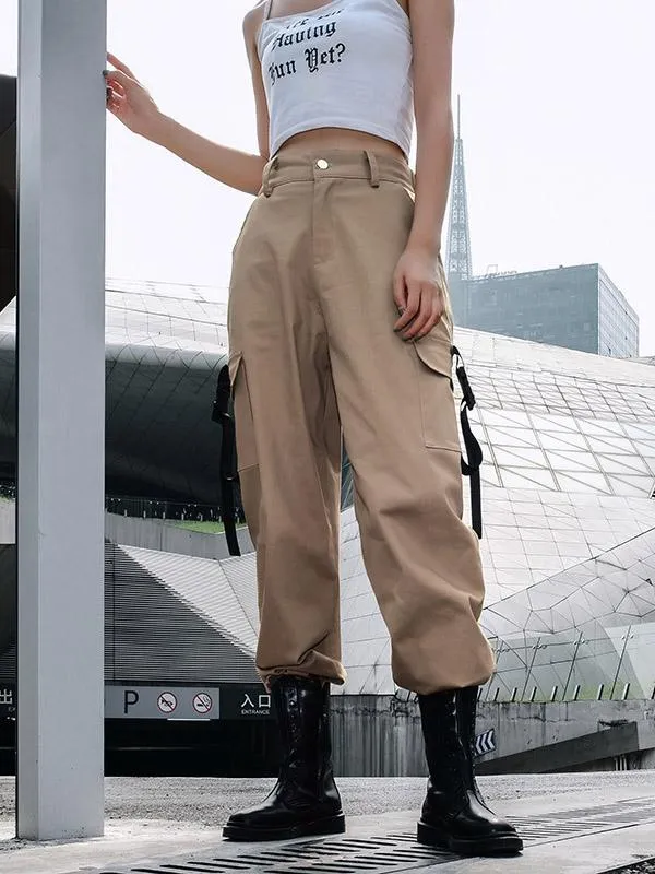 High Waist Cargo Pants For Women