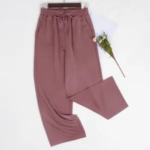 High Waist Casual Wide Leg Drape Pants