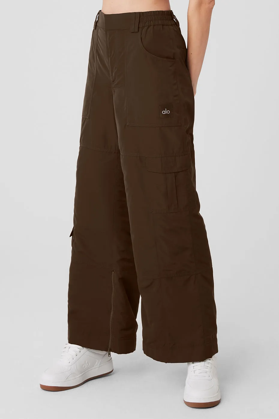 High-Waist Ski-Moto Puffer Pant - Espresso