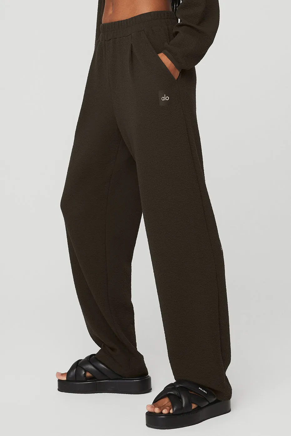 High-Waist Tailored Sweatpant - Espresso