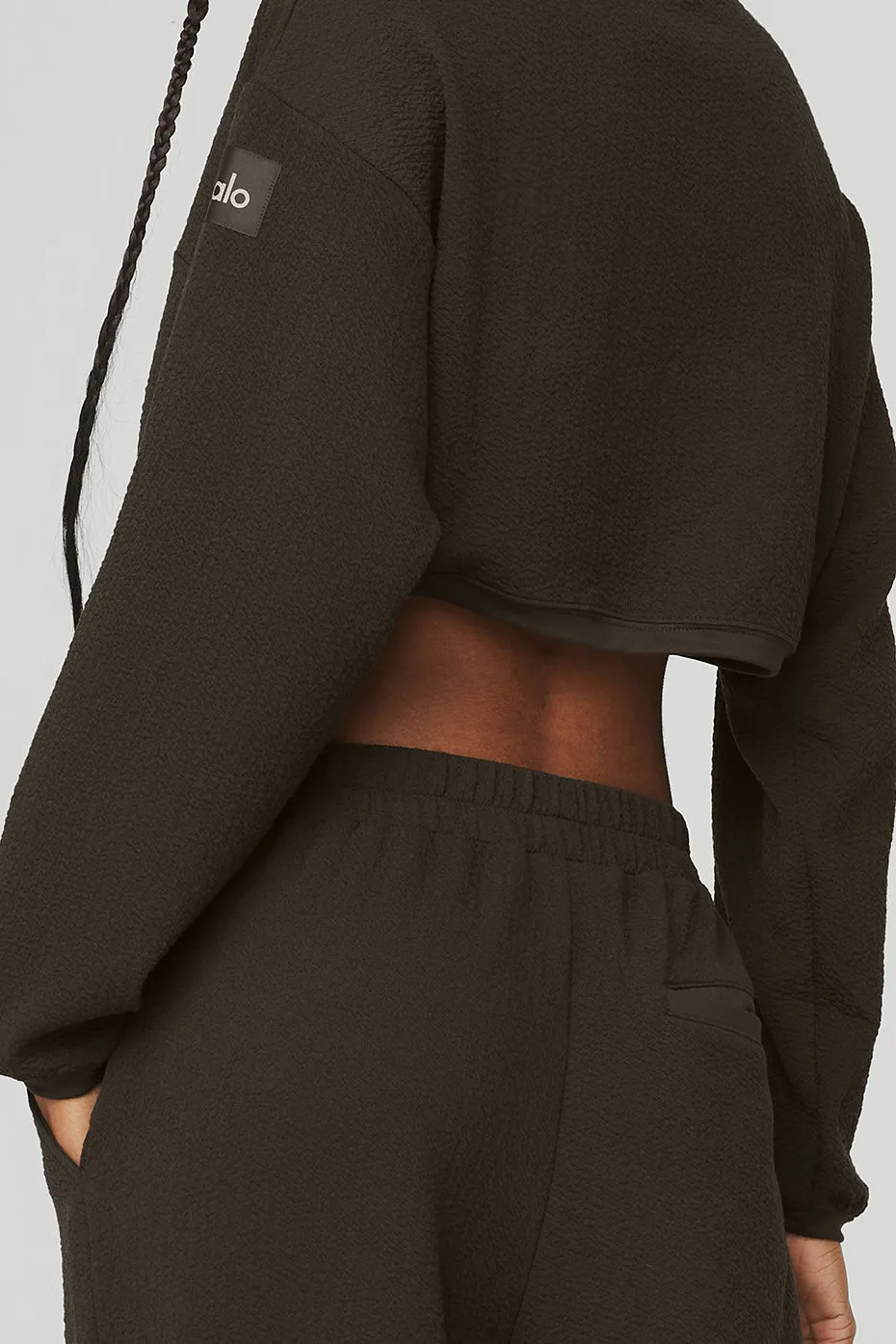 High-Waist Tailored Sweatpant - Espresso