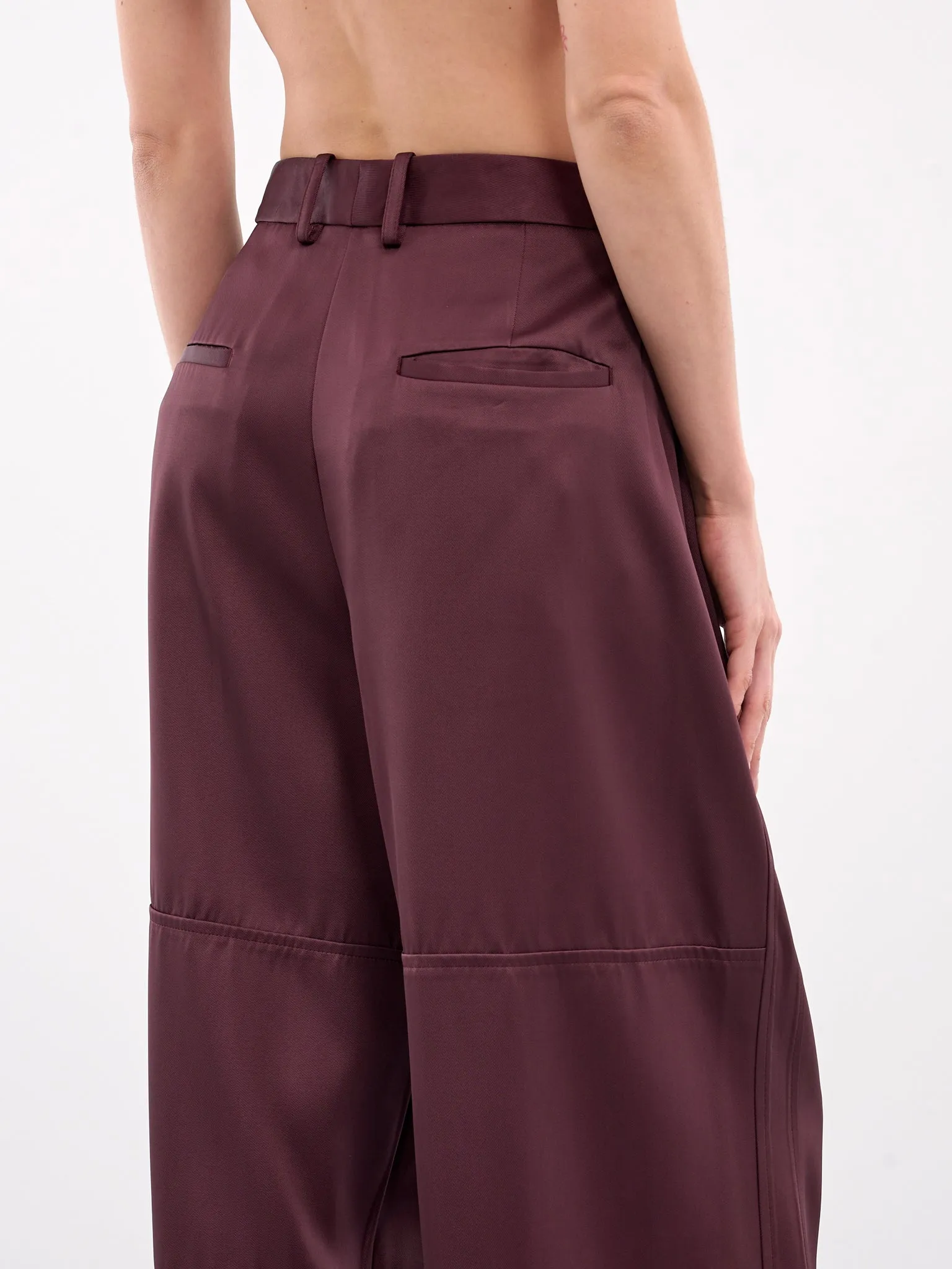 High Waisted Trousers (J03KA0270-J65112-PLUM)