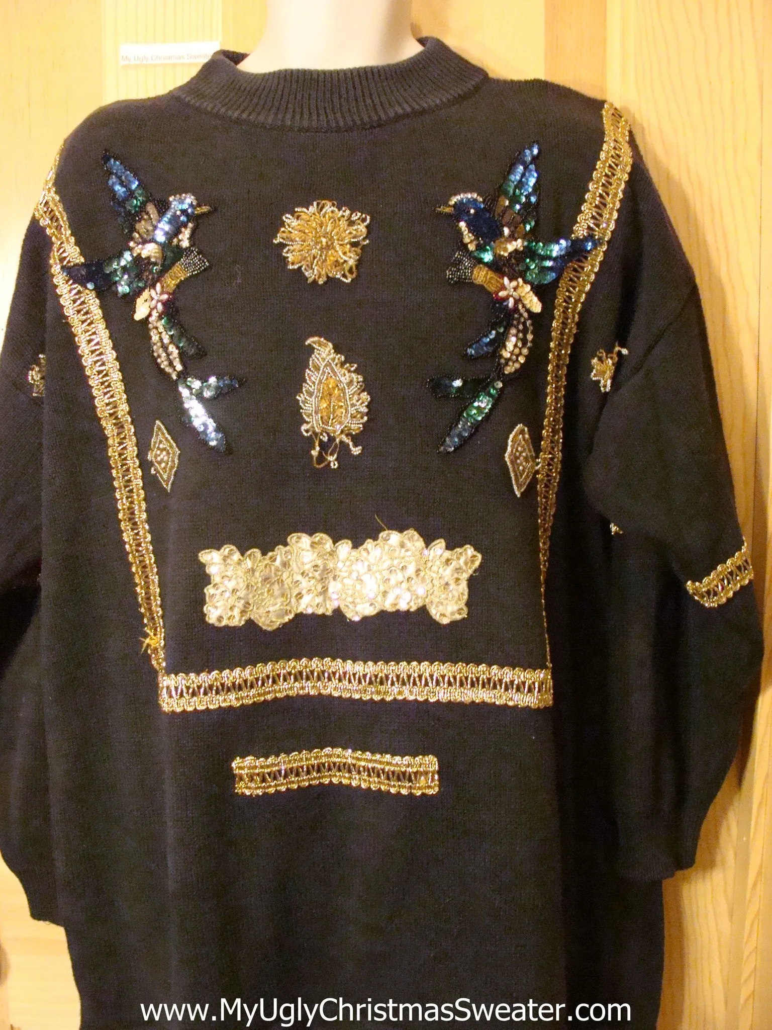 Homemade Bling Ugly Christmas Sweater Pullover