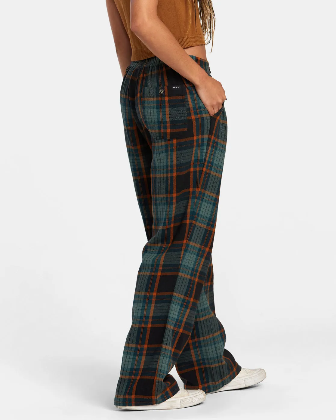 Hudson Wide Leg Pants - Rvca Black