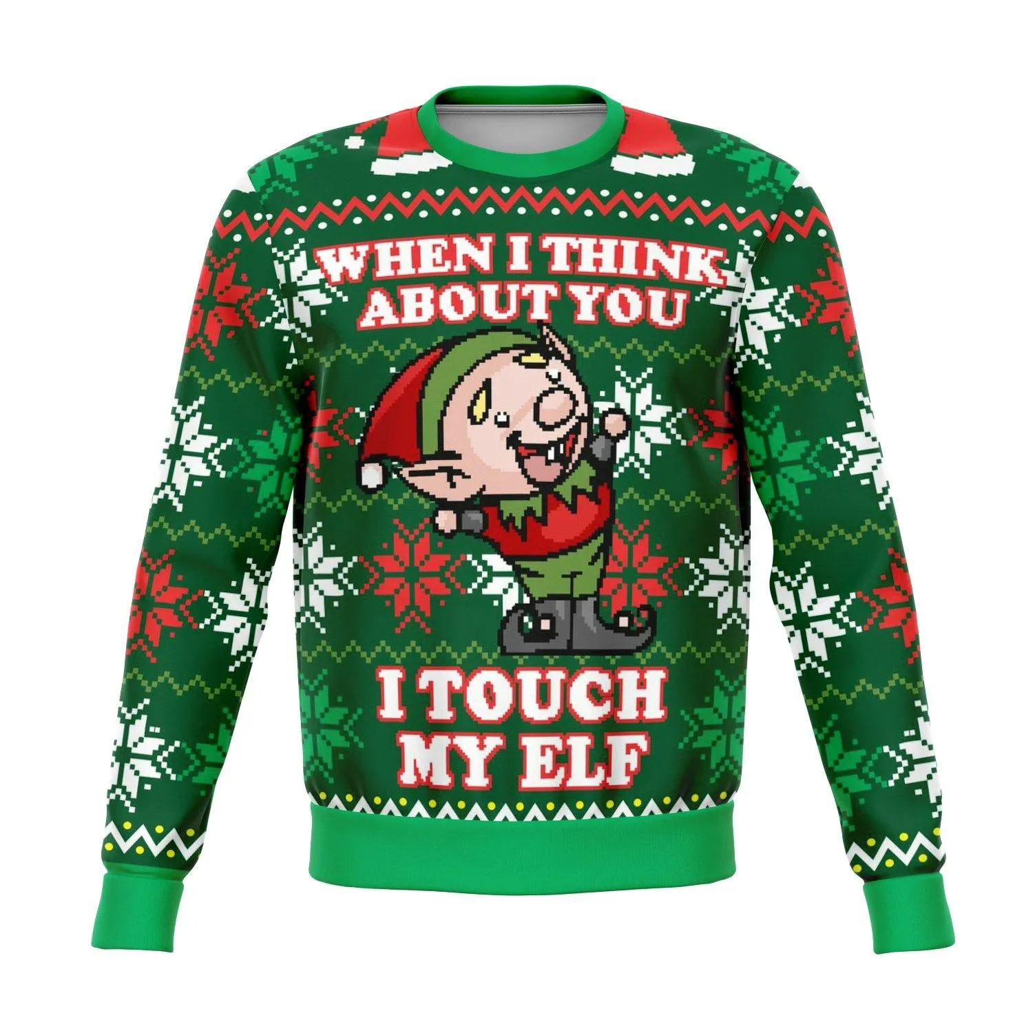 I Touch My Elf Offensive Ugly Christmas Sweater