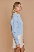 Ice Blue Collared Sweater