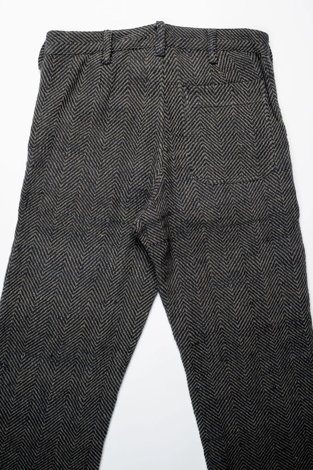 Indi   Ash Issac Pant - Iron/Charcoal Handspun Herringbone