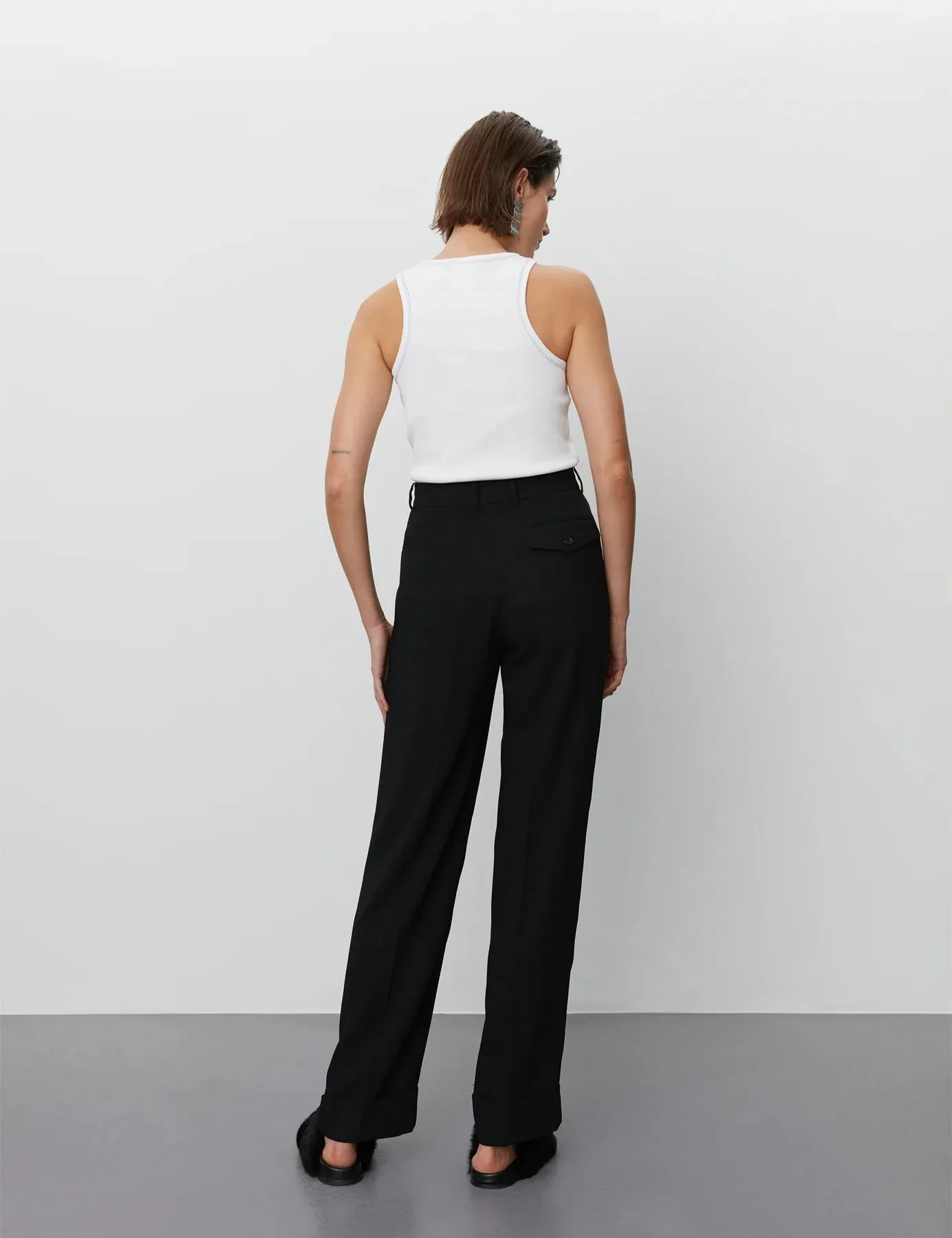 Jacques Classic Gabardine Trousers Black